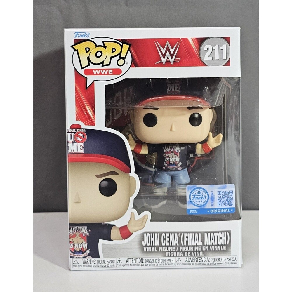Funko Pop WWE 211 John Cena Final Match Special Edition Sticker Vinyl Figure New